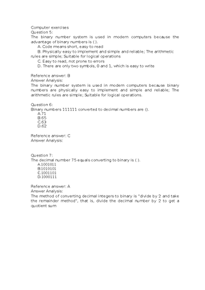Computer simulation questions - Correct and false questions: (25 ...