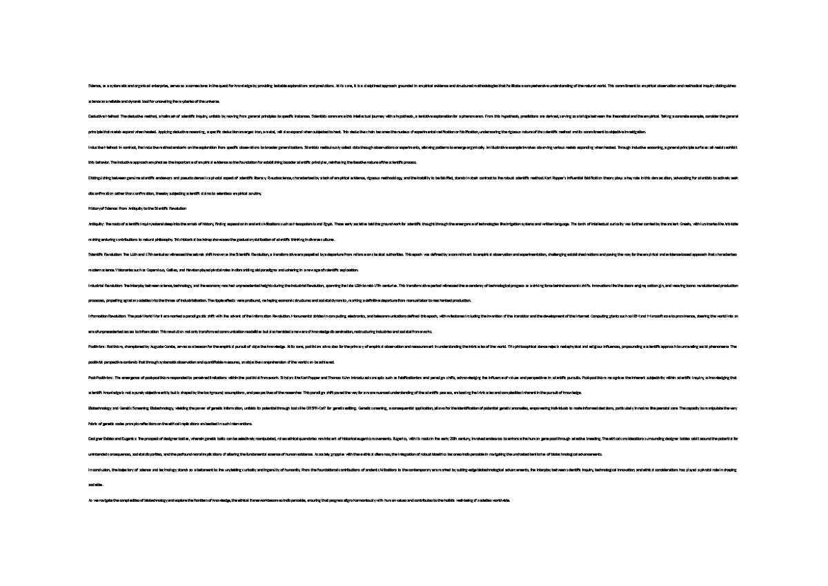 Sok - Science, as a systematic and organized enterprise, serves as a ...