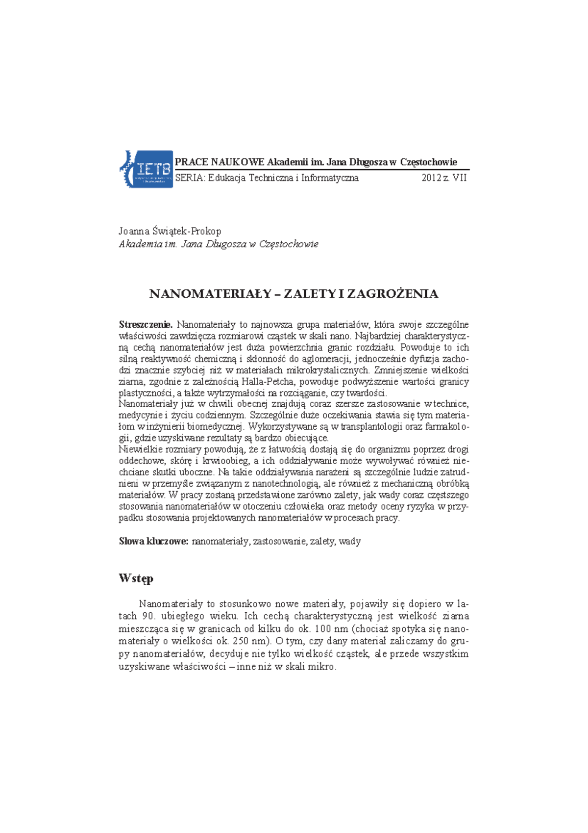 5 Swiatek-Prokop Nanomaterialy Matura Rozszerzona Biologia Klasa 2 ...