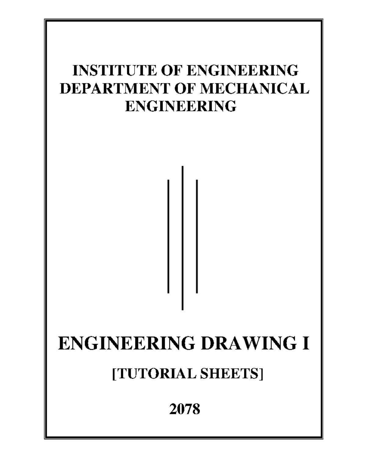 Engineering Drawing I Tutorial 2078 - INSTITUTE OF ENGINEERING ...