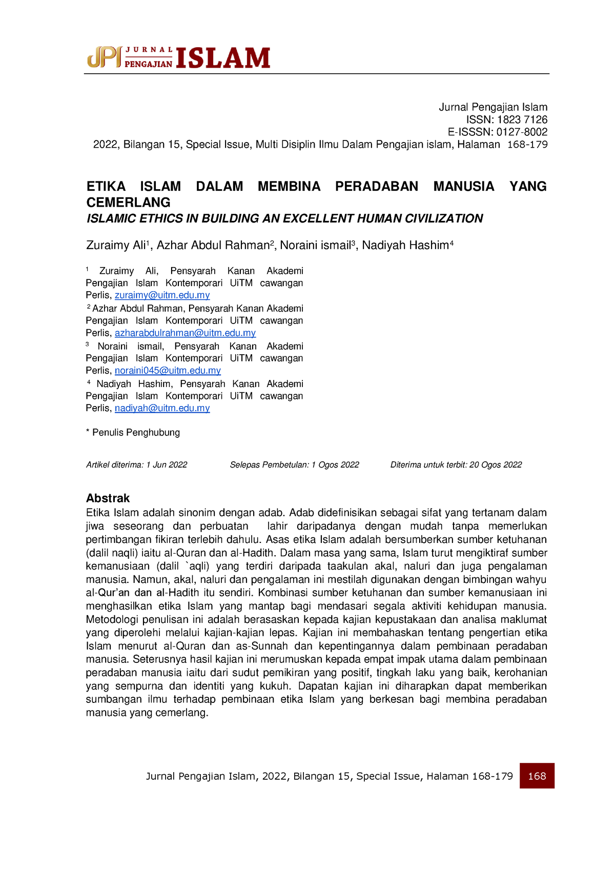 195-Article Text-341-1-10-20220830 - Jurnal Pengajian Islam ISSN: 1823 ...