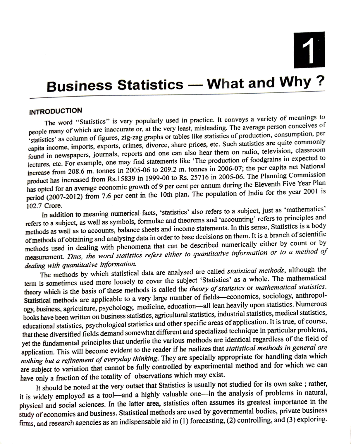 Introduction To Statistics 21 - Bachelor Of Business Administration ...