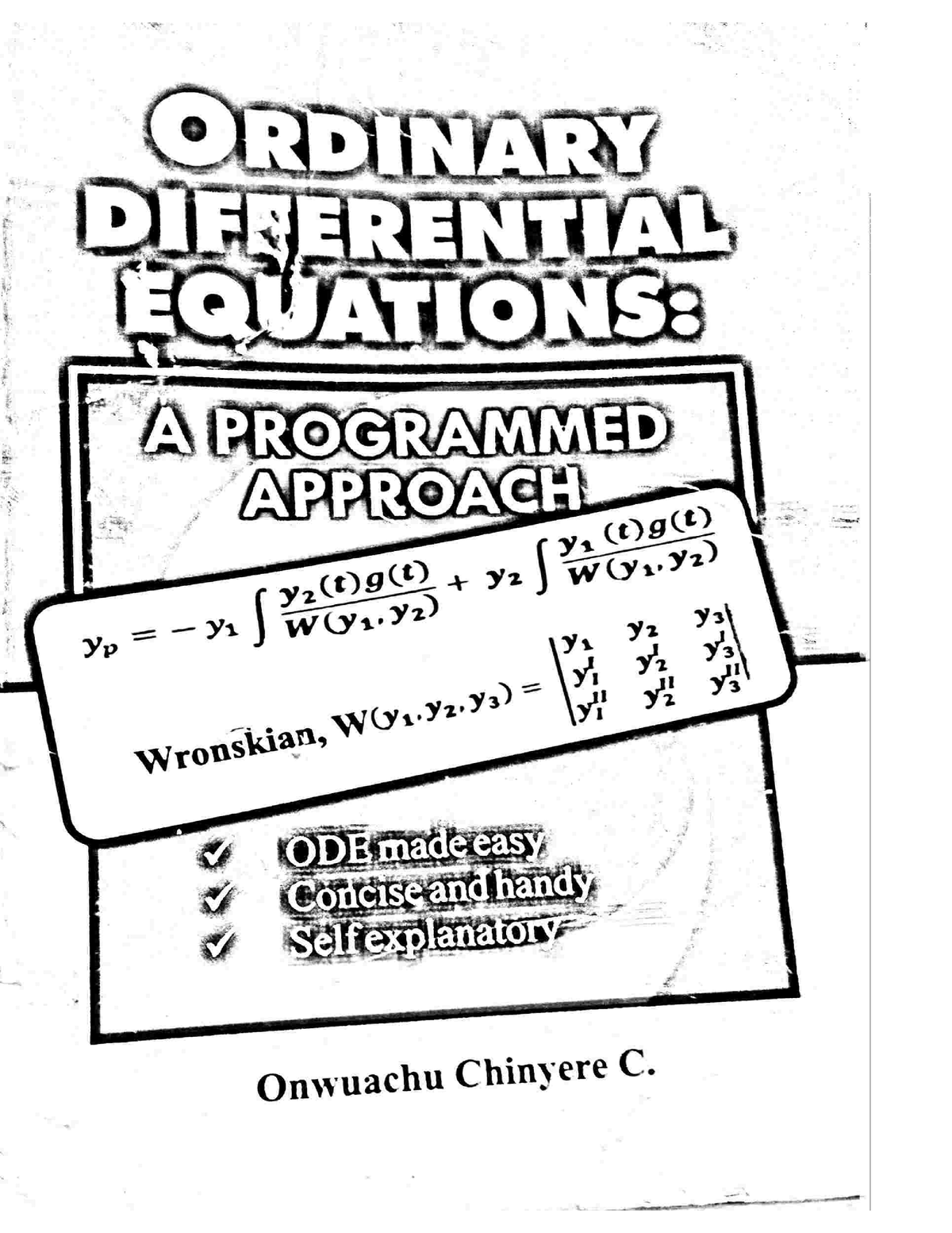 Maths (ODE) textbook - Ordinary Differential Equation - Studocu