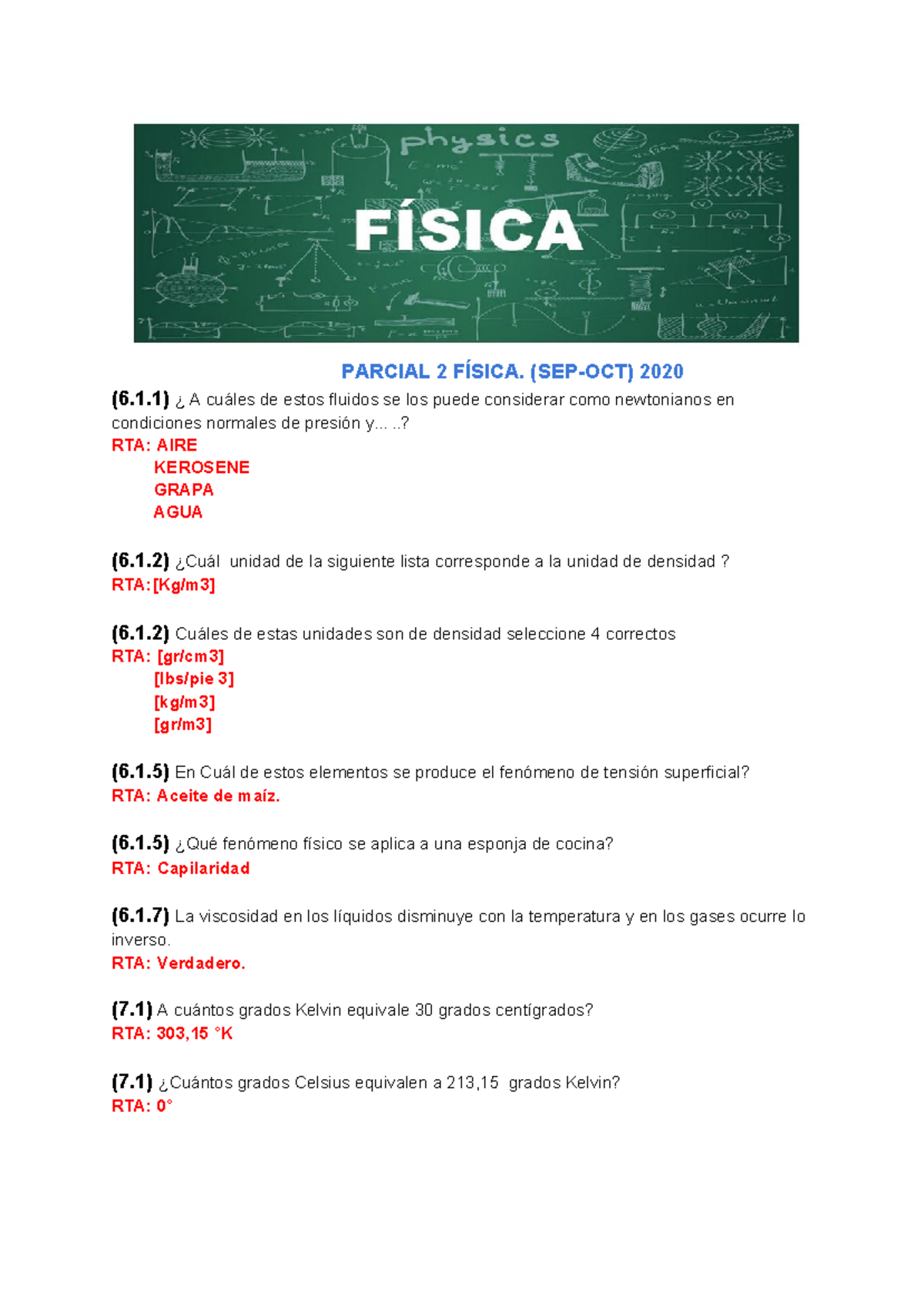 Preguntero Fisica Segundo Parcial Parcial 2 FÍsica Sep Oct 2020 6