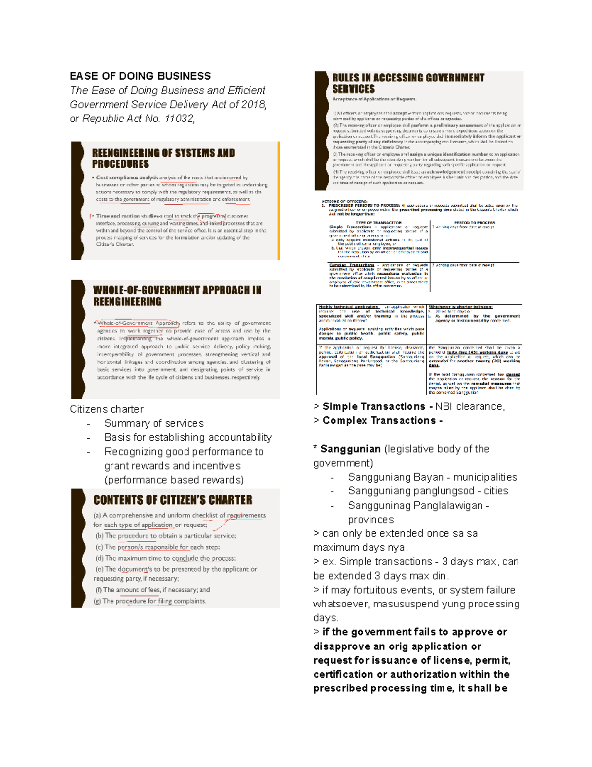 Regulatory Framework - EASE OF DOING BUSINESS The Ease of Doing ...