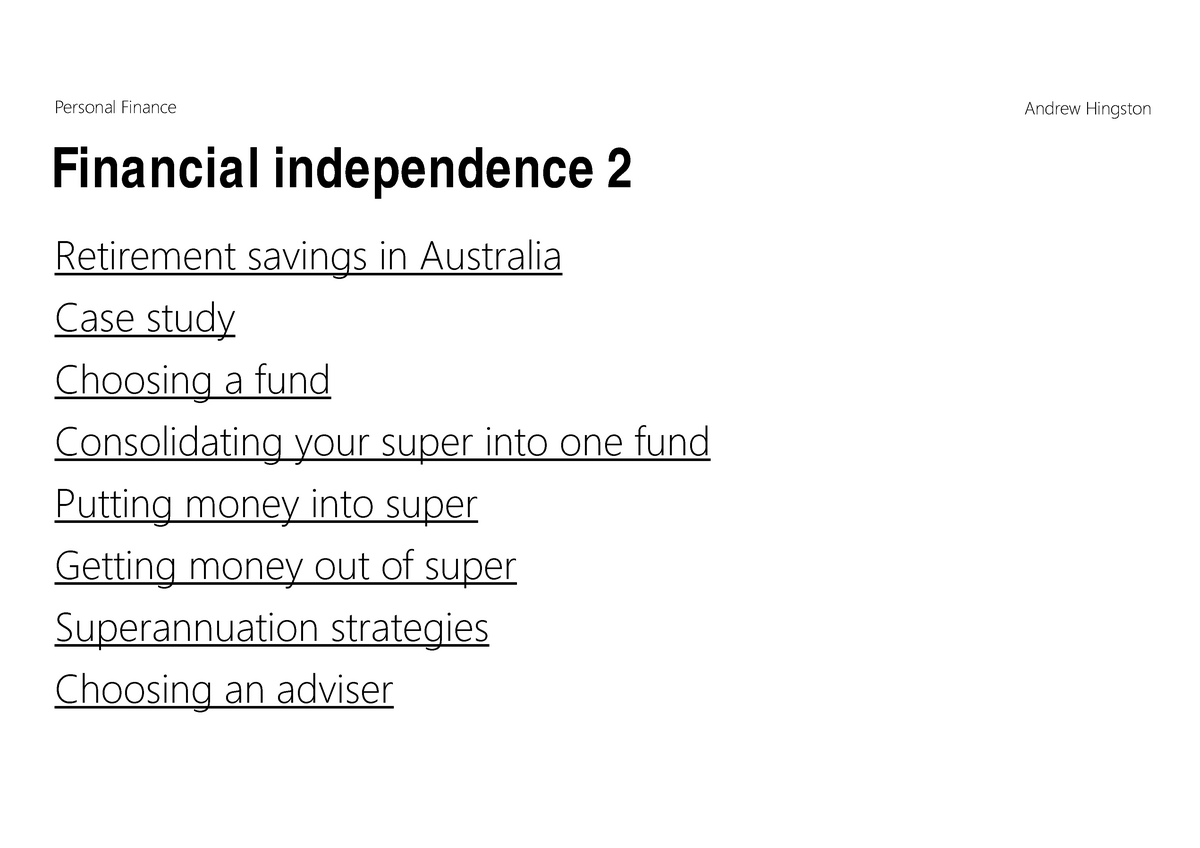 PF12 Financial Independence 2 - Personal Finance Financial Independence ...