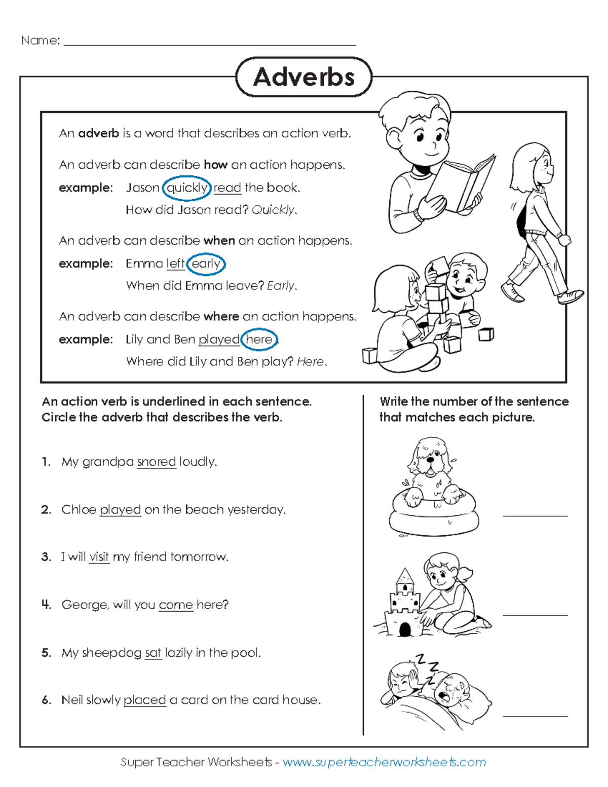 Adverbs Lesson Part 1 - An Adverb Is A Word That Describes An Action 