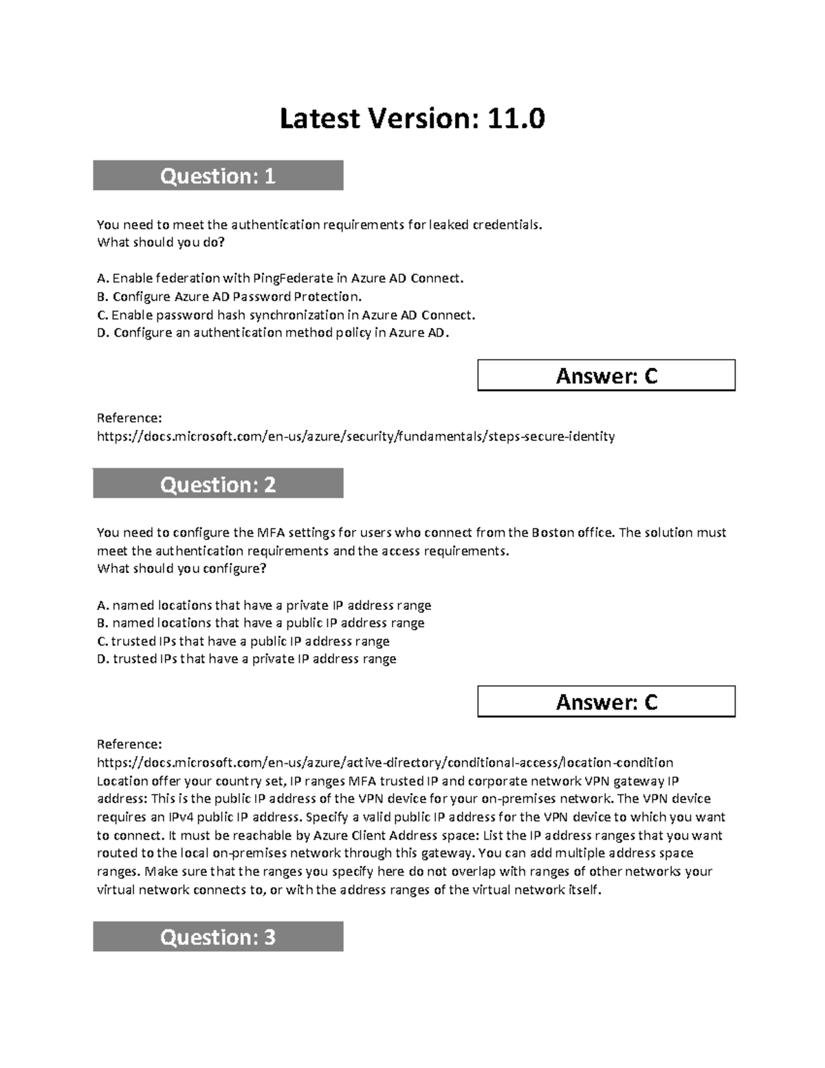 SC-300 Exam Questions For New SC-300 Exam PDF - Latest Version: 11 ...