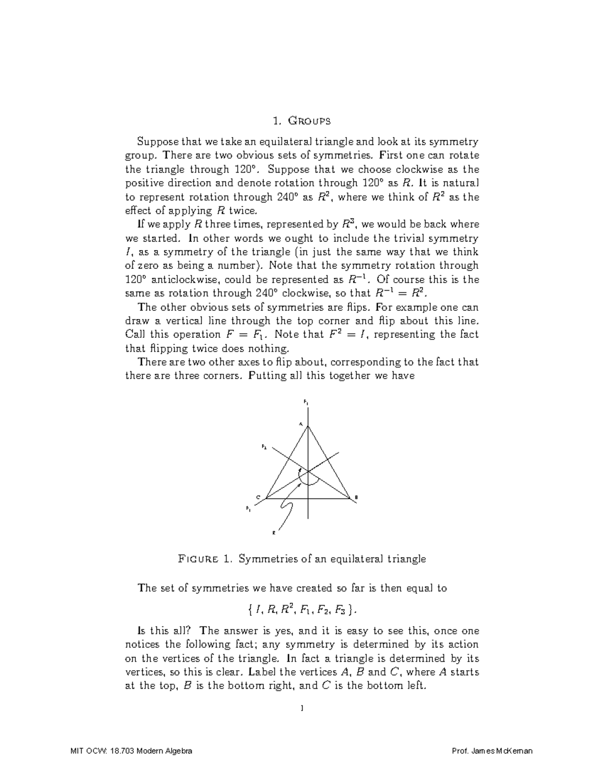 Teoría de grupos - Groups Suppose that we take an equilateral triangle ...