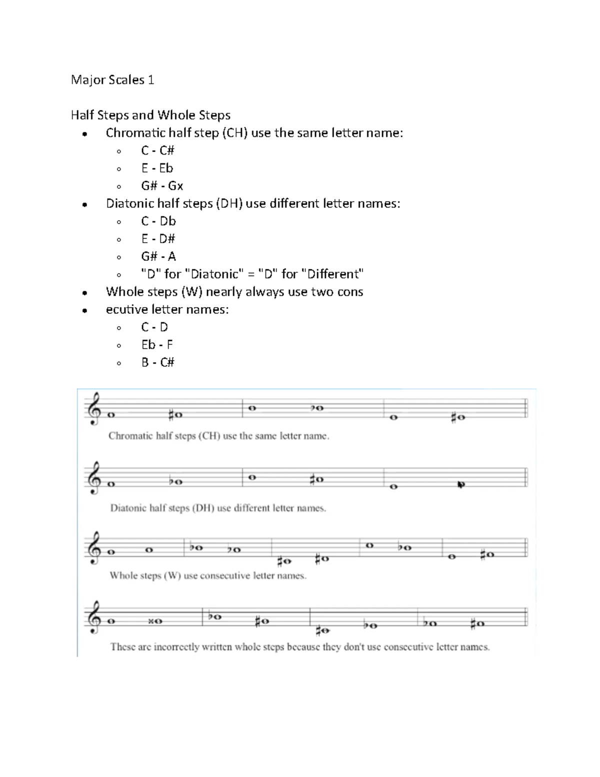 Music 101 Lecture 8 Major Scales 1 Major Scales 1 Half Steps and