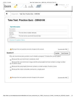 Practice Question 8 - 2/7/22, 11:29 AM Take Test: Practice Quiz ...