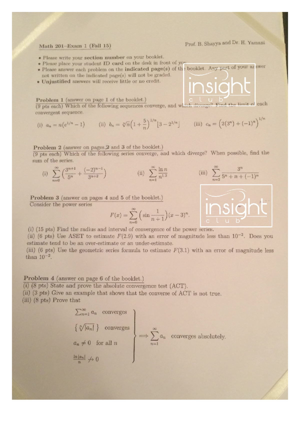 Quiz Fall 2017, questions and answers - m ”PM 1 M 15 Prof. B. Shawn and ...