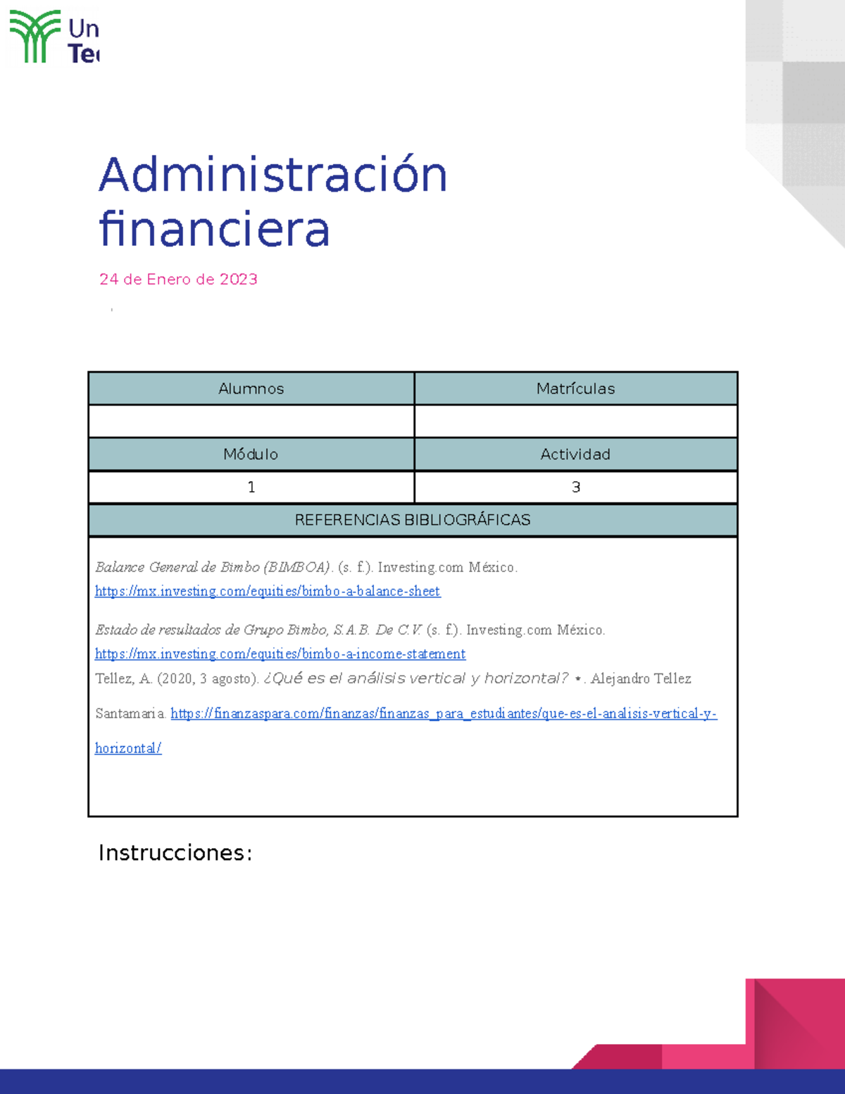 Adminfin-Act2 - Segunda Actividad Correspondiente A La Materia De ...