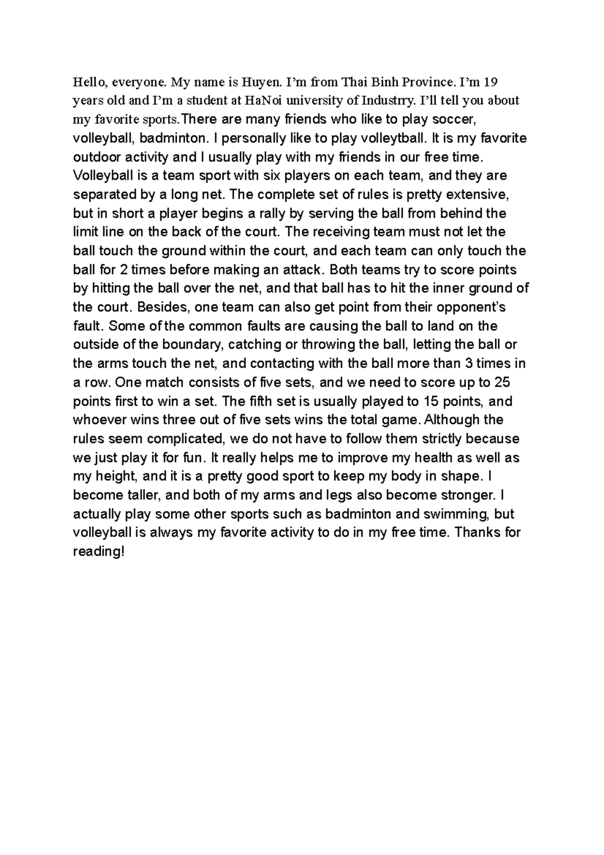 Unit 7 - Hello, everyone. My name is Huyen. I’m from Thai Binh Province ...