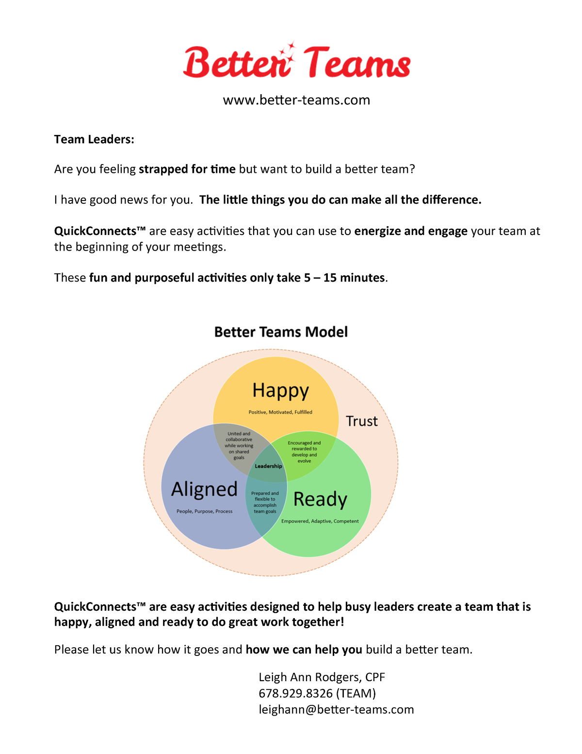 9-dimensions - Instructions And Worksheet - Team Leaders: Are You 