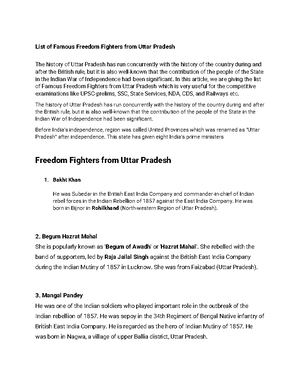Freedom Fighters from Uttar Pradesh part 3 - 23. Raja Mahendra Pratap ...