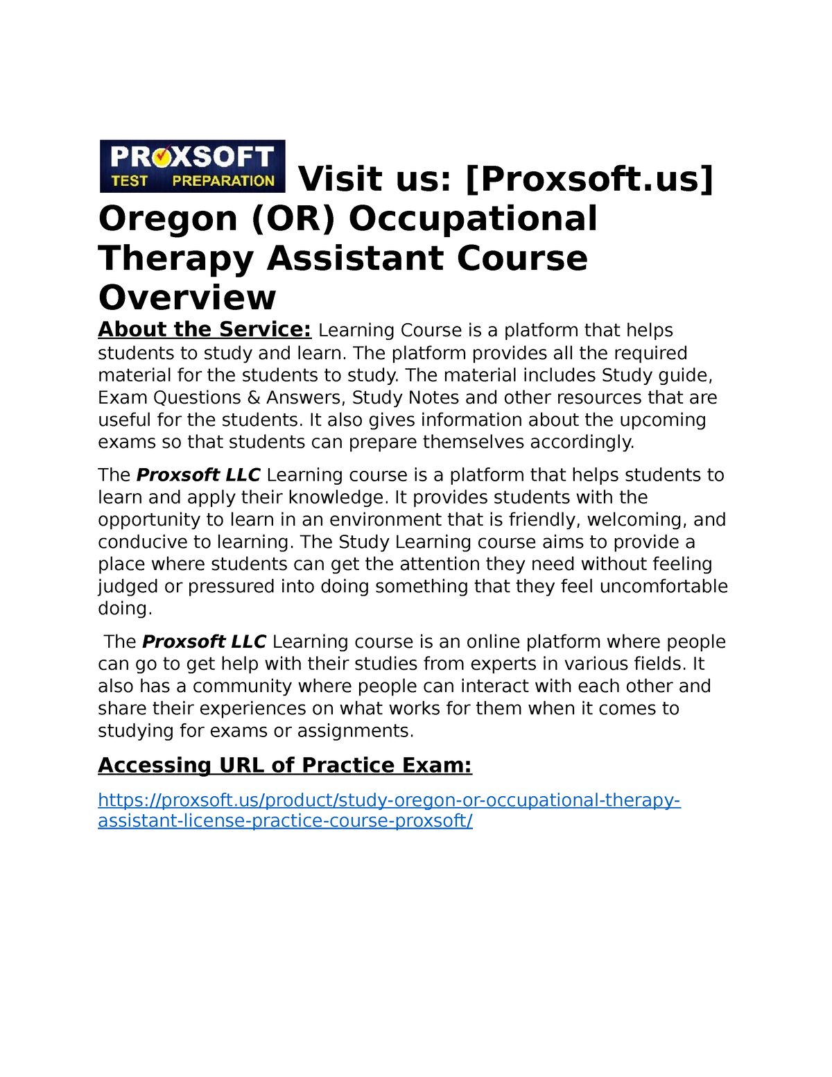 Oregon OR Occupational Therapy Assistant Practice Course Visit Us   Thumb 1200 1553 