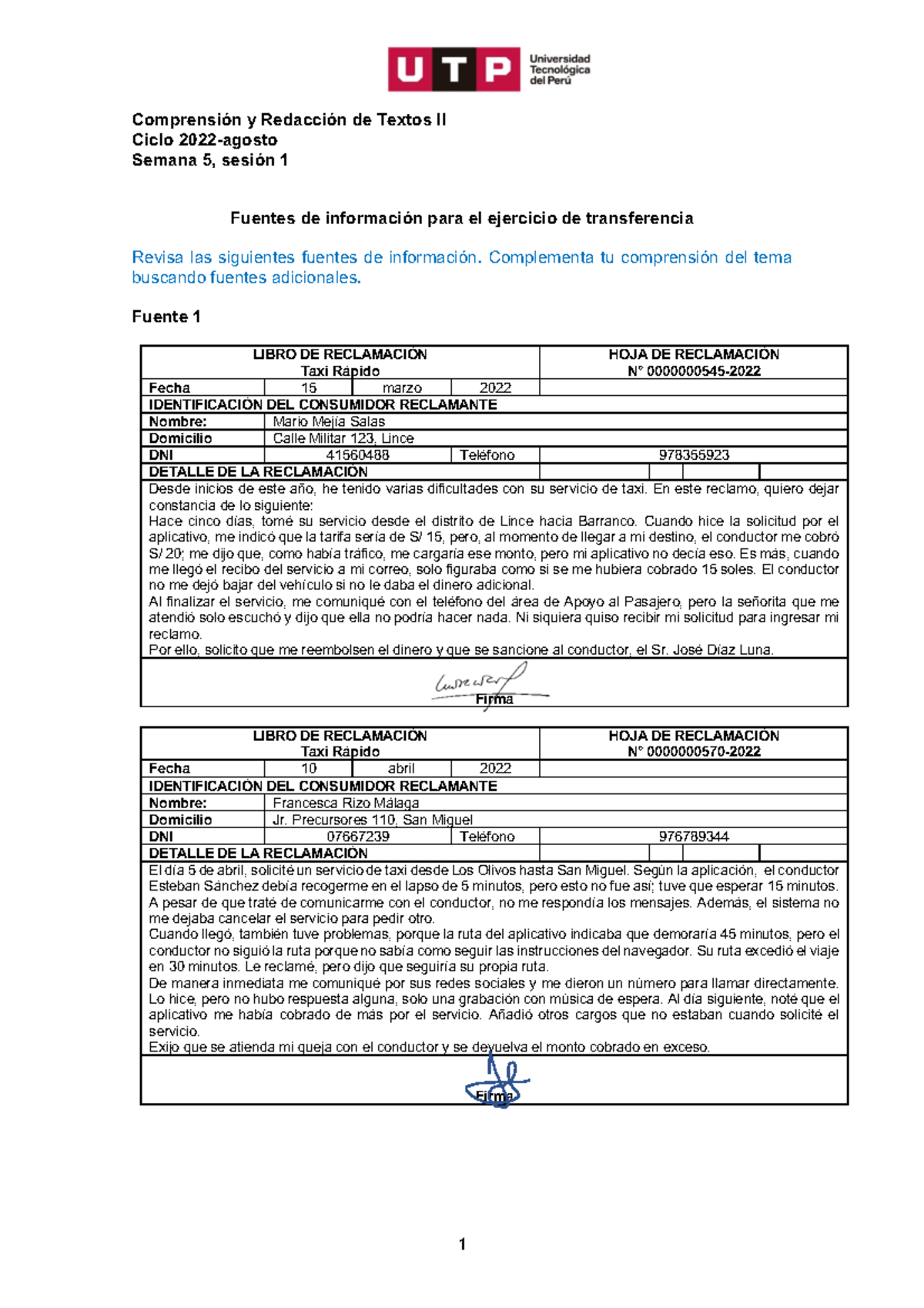 S05. S1 - Fuentes De Información Ejercicio De Transferencia ...