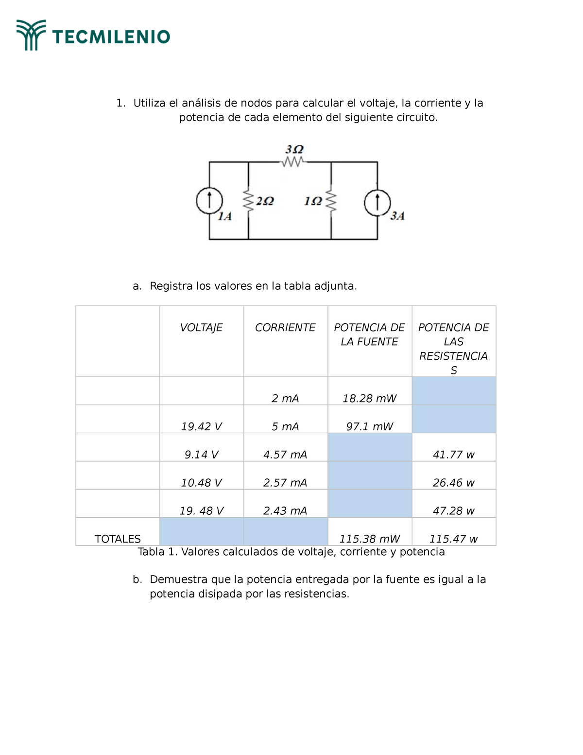 Tarea 3 Ingeniería Eléctrica Utiliza El Análisis De Nodos Para Calcular El Voltaje La 1311