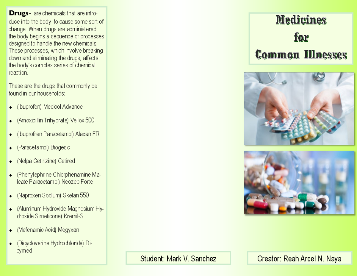 Ph Ed 136 Drug Phamplet NAYA Drugs are chemicals that are intro