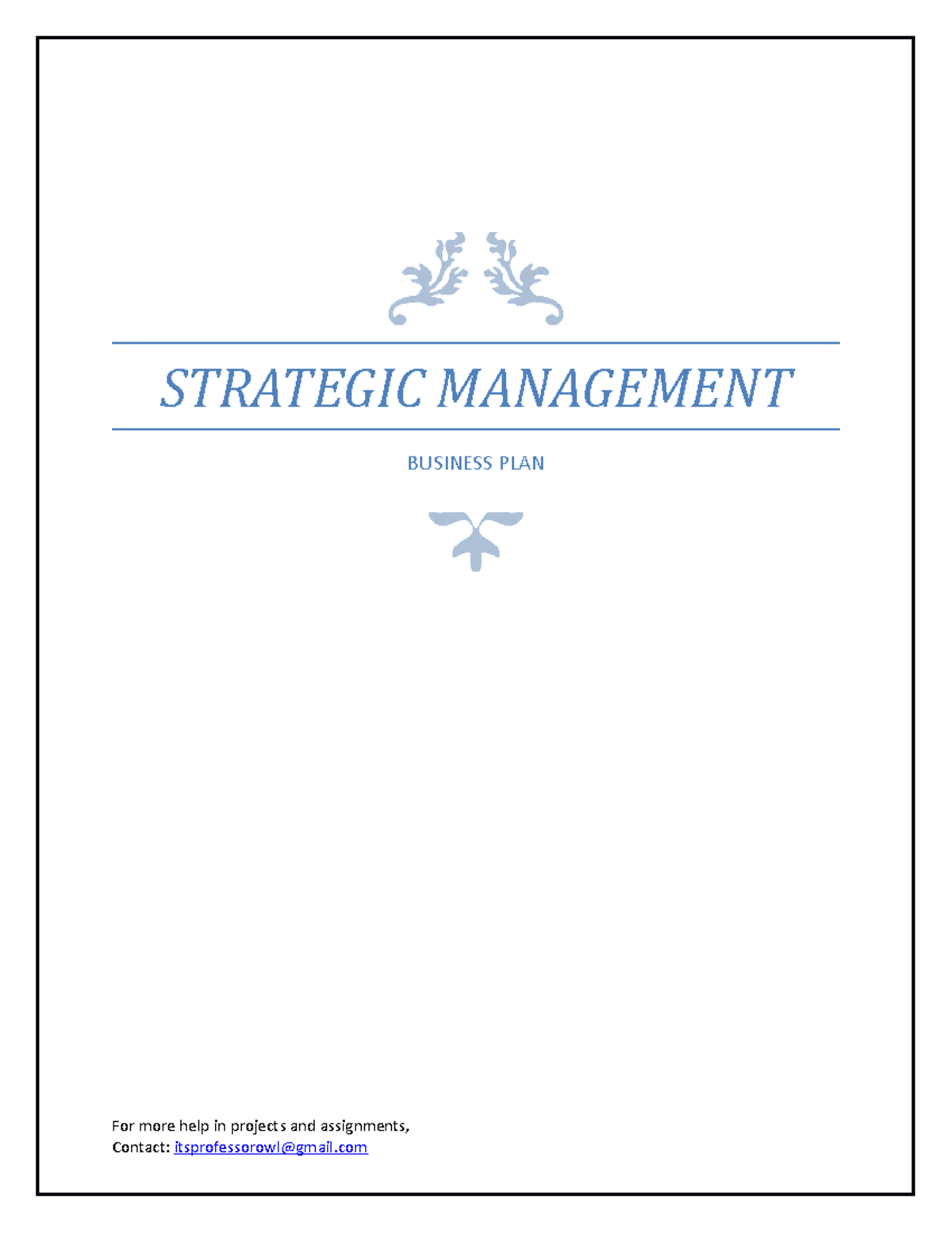 Strategic management business plan of online store - STRATEGIC ...