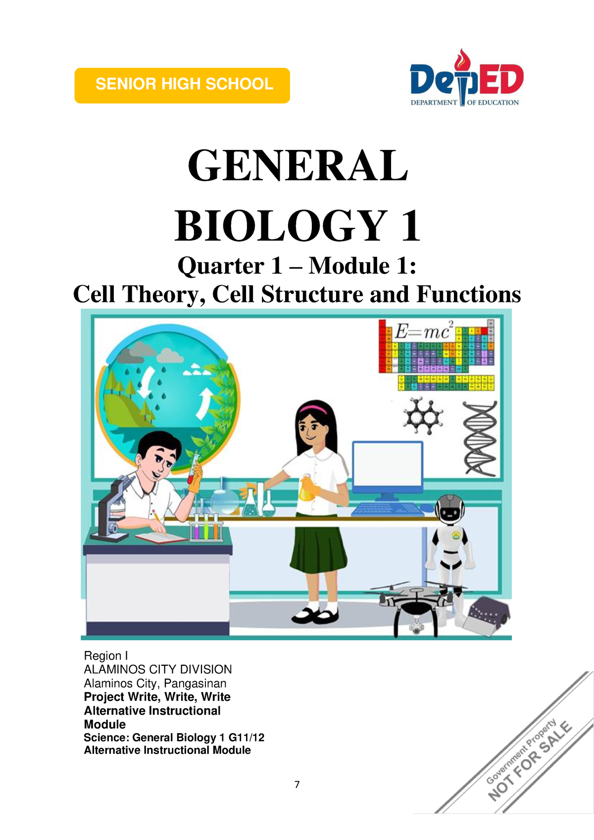 GENERAL BIOLOGY 1   MODULE 1