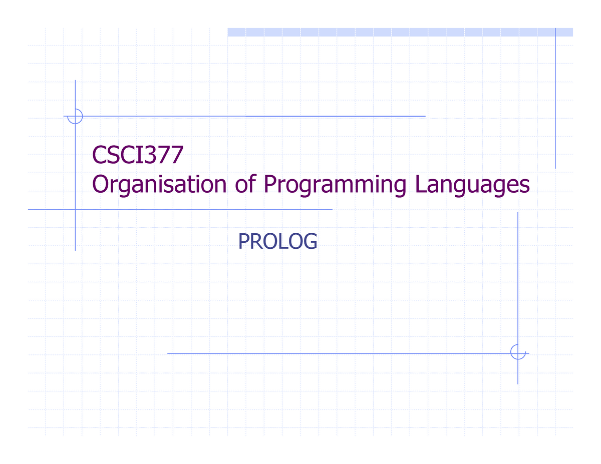 Prolog - The Text Explains The Basics Of Logic Programming. - CSCI377 ...