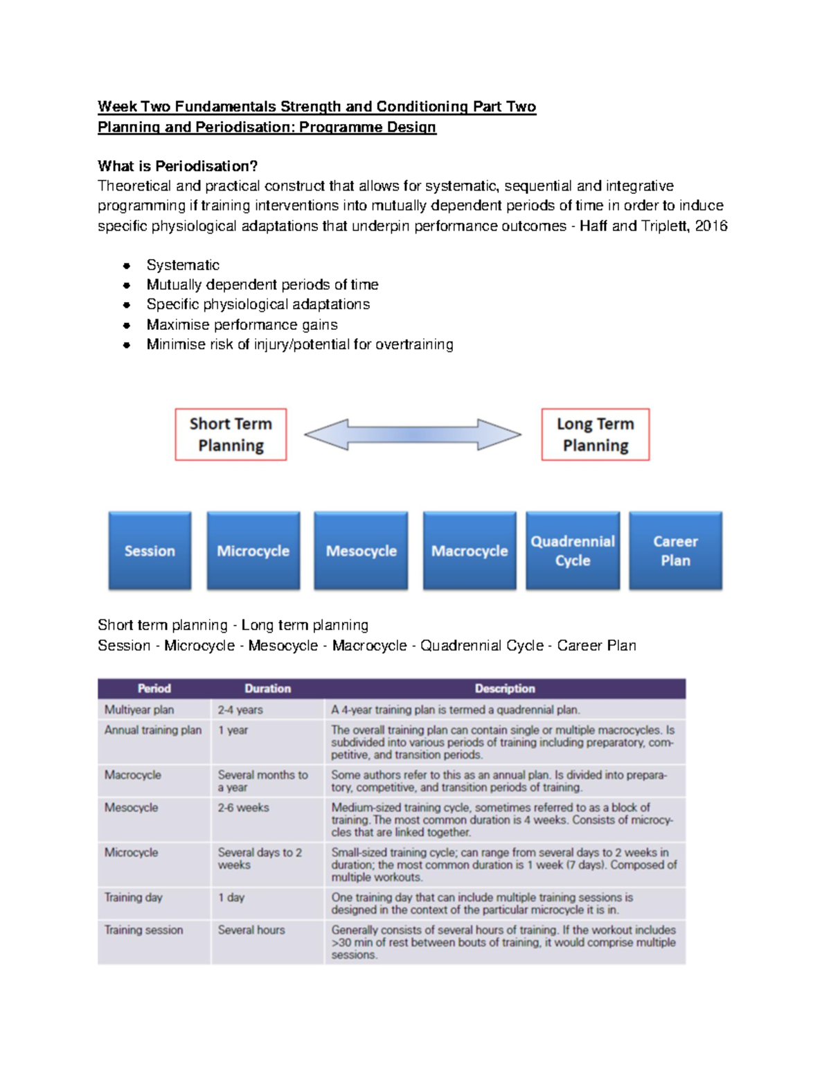 Week Two Fundamentals SC Part Two - Week Two Fundamentals Strength and ...
