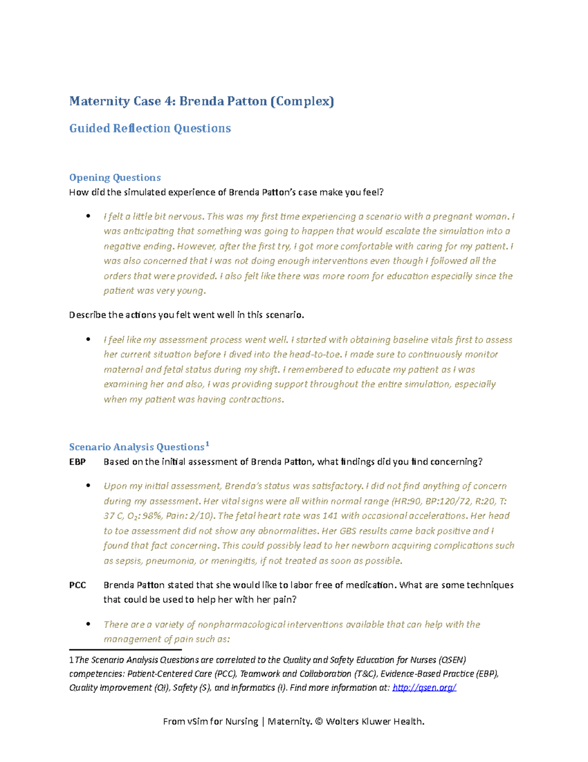 Maternity Case 04 Brenda Patton Complex GRQ - Maternity Case 4: Brenda ...