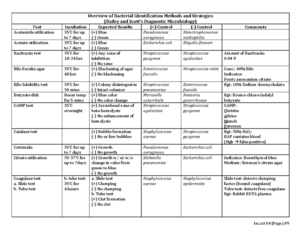 Must2Know Bacterial ID Methods - Overview of Bacterial Identification ...