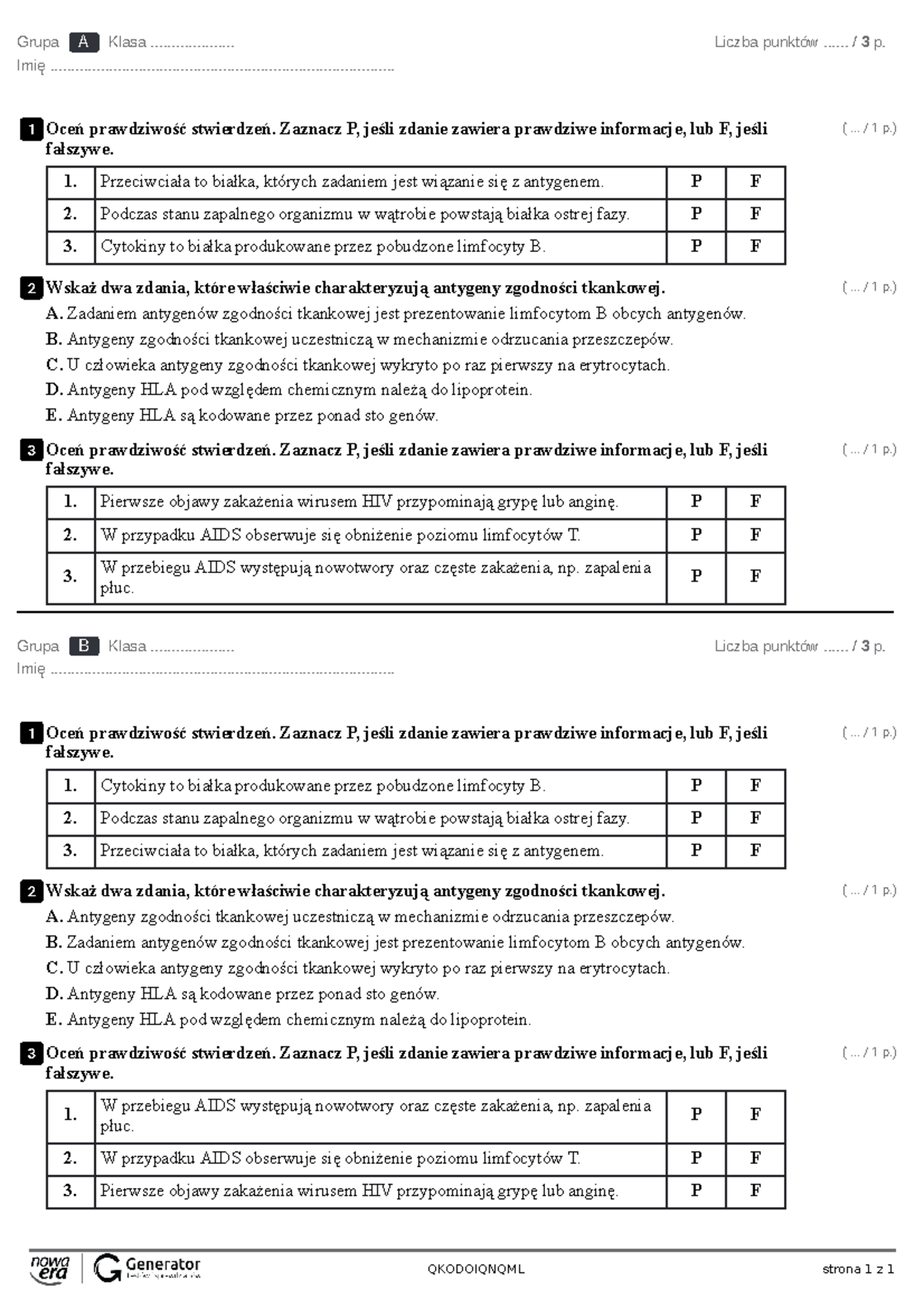 Sprawdzian Puls życia 2 Układ Wydalniczy www.studocu.com
