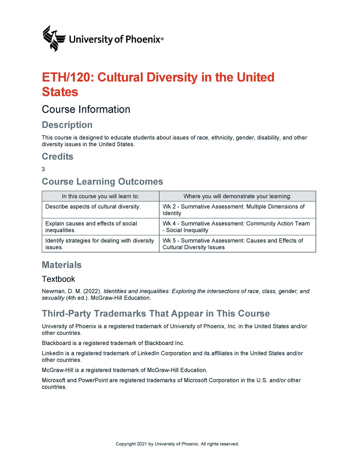 eth 125 cultural diversity syllabus