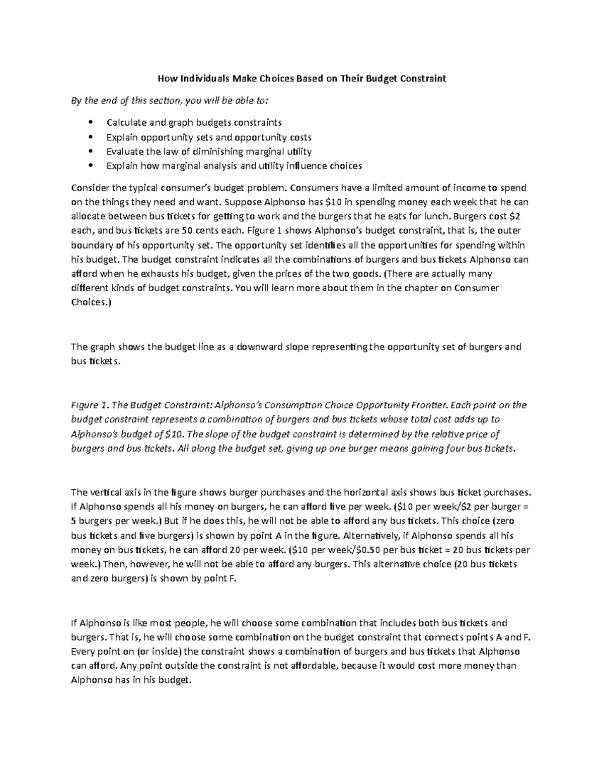 How Individuals Make Choices Based On Their Budget Constraint How Individuals Make Choices Based On Their Budget Constraint