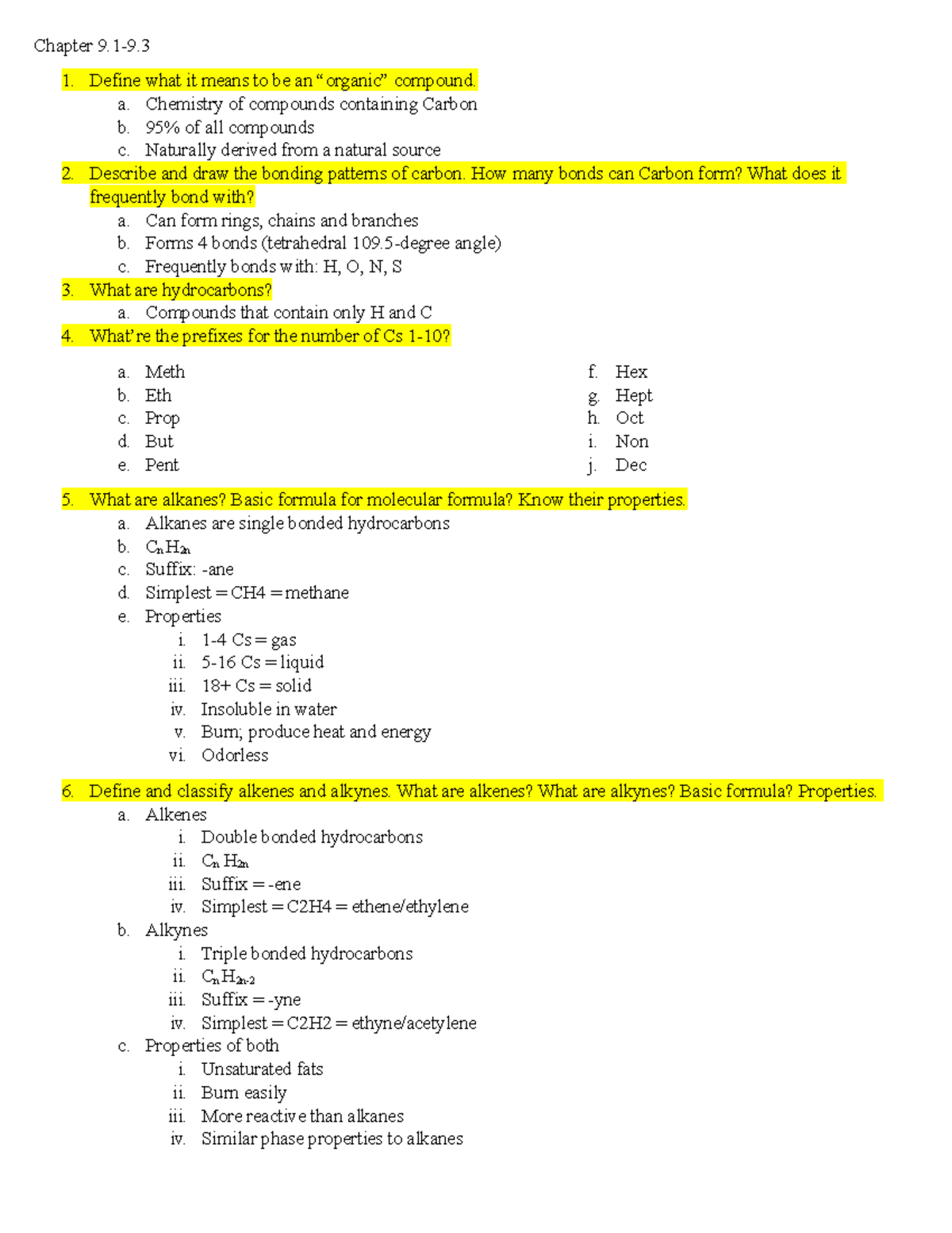 Chem 102 Exam 1 study guide - Chapter 9-9. Define what it means to be ...
