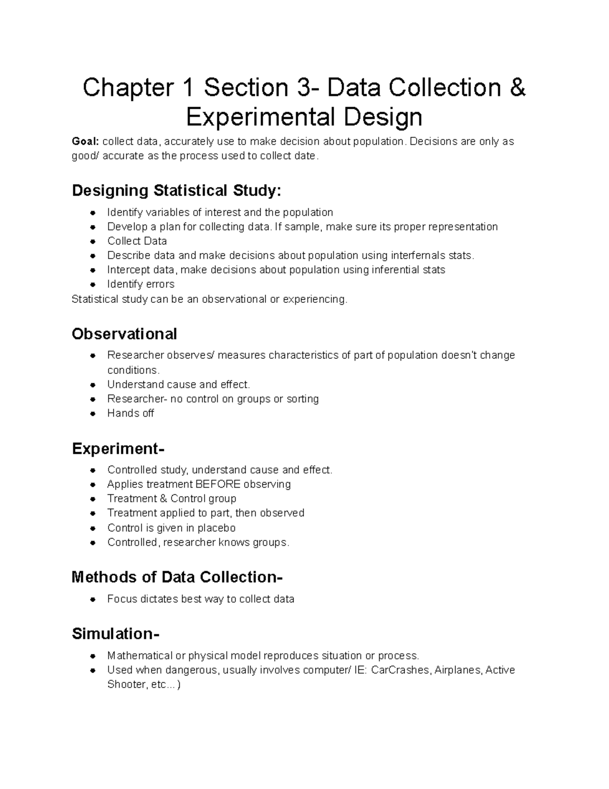 Chapter 1 Section 3 - Lecture notes 3 - Chapter 1 Section 3- Data ...
