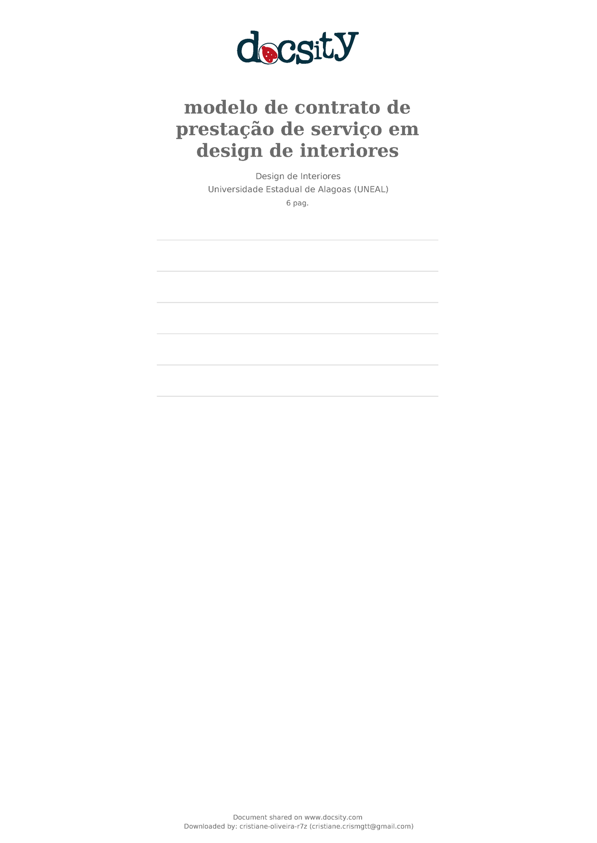 Modelo De Contrato Resumo Material Design Faculdade FACESF Studocu