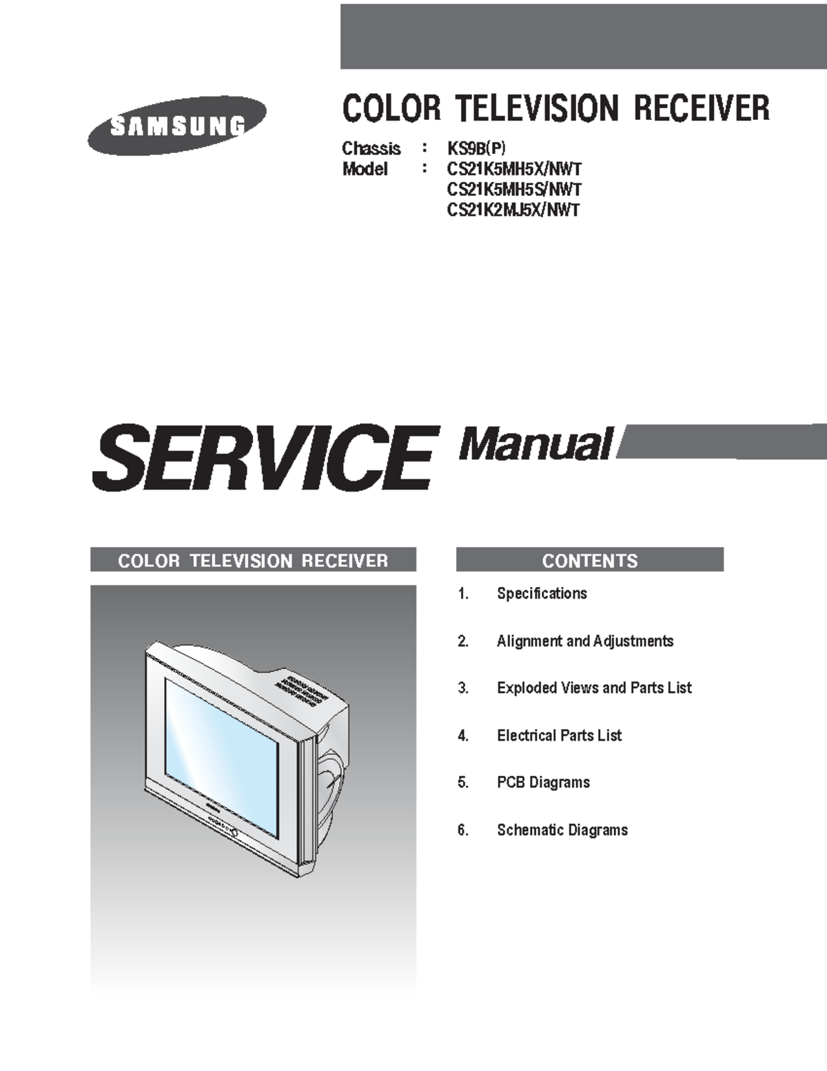 10-Sơ đồ Tivi Sam Sung model CS21K5 Chasis KS9B(P) - COLOR TELEVISION ...