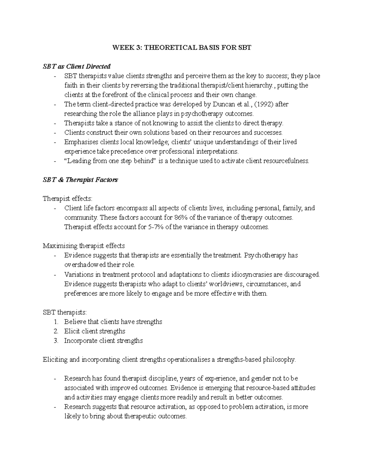 COU265 WEEK 3 Theoretical Basis FOR SBT Notes - WEEK 3: THEORETICAL ...