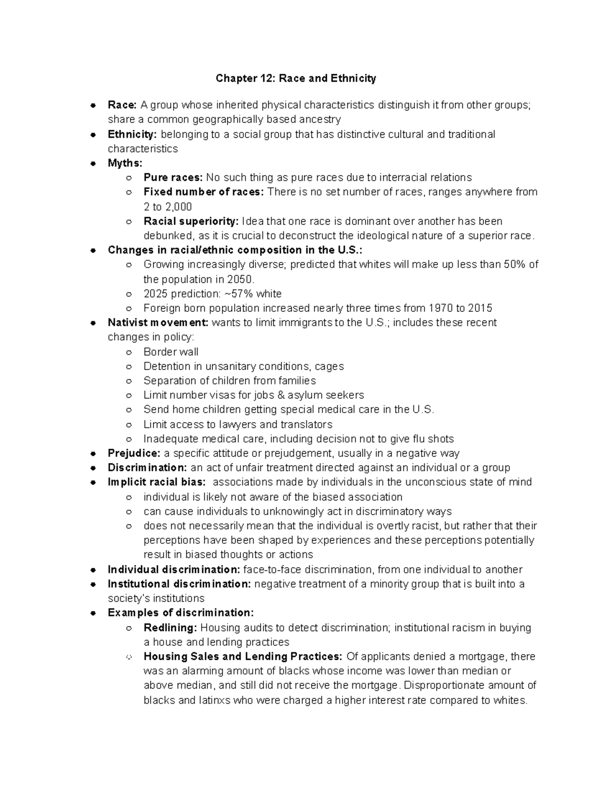 Chapter 12 Race And Ethnicity - SOC 1010 - Chapter 12: Race And ...