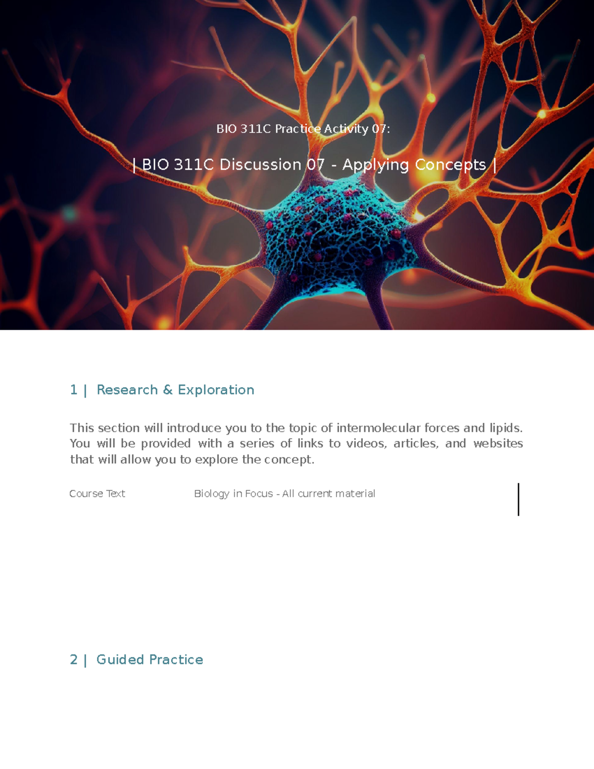 BIO 311C Practice Activity 07 - Applying Concepts - BIO 311C Practice ...