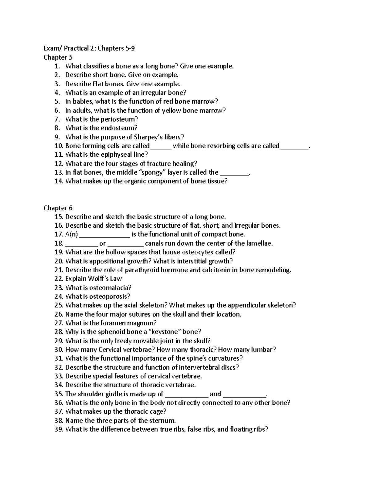 Exam2+study+guide - Lecture Notes Exam 2 - Exam/ Practical 2: Chapters ...