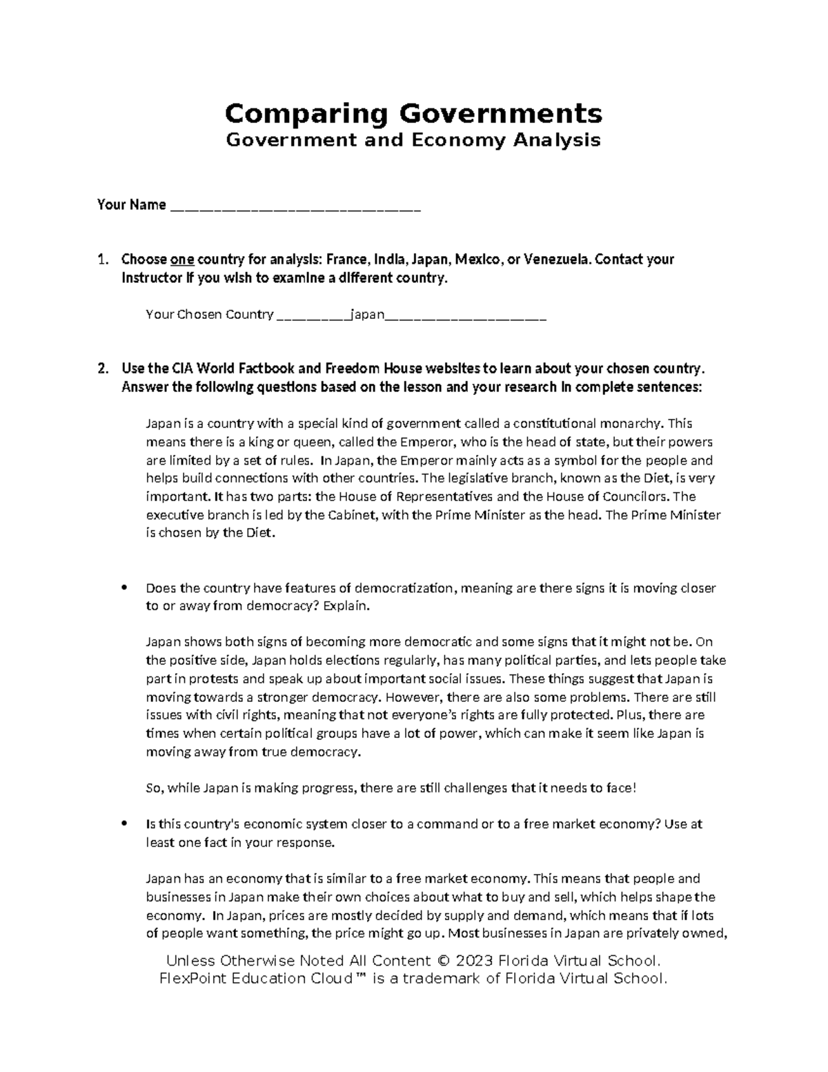 Comparing governments 10172024 - Comparing Governments Government and ...