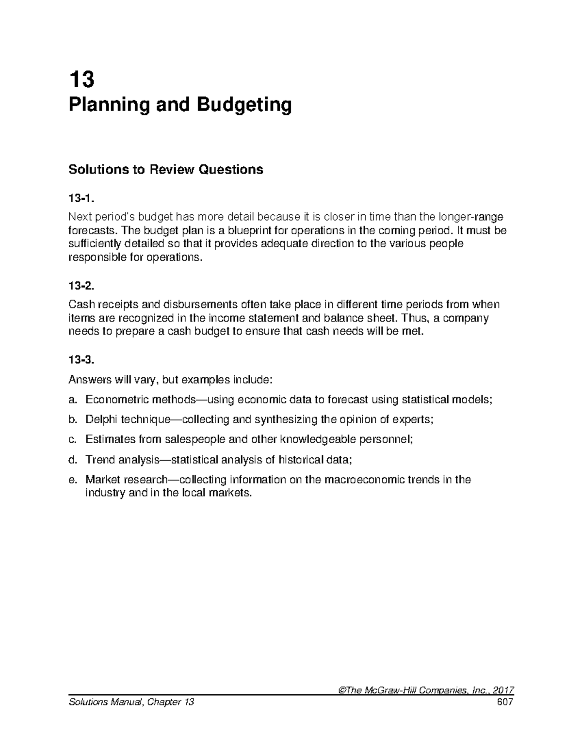 SM-Ch13-5e - Cost Accounting Chapter 13 - ©The McGraw-Hill Companies ...