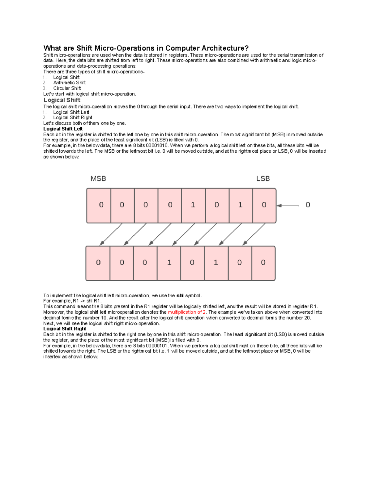 Shift Microoperations - What Are Shift Micro-Operations In Computer ...