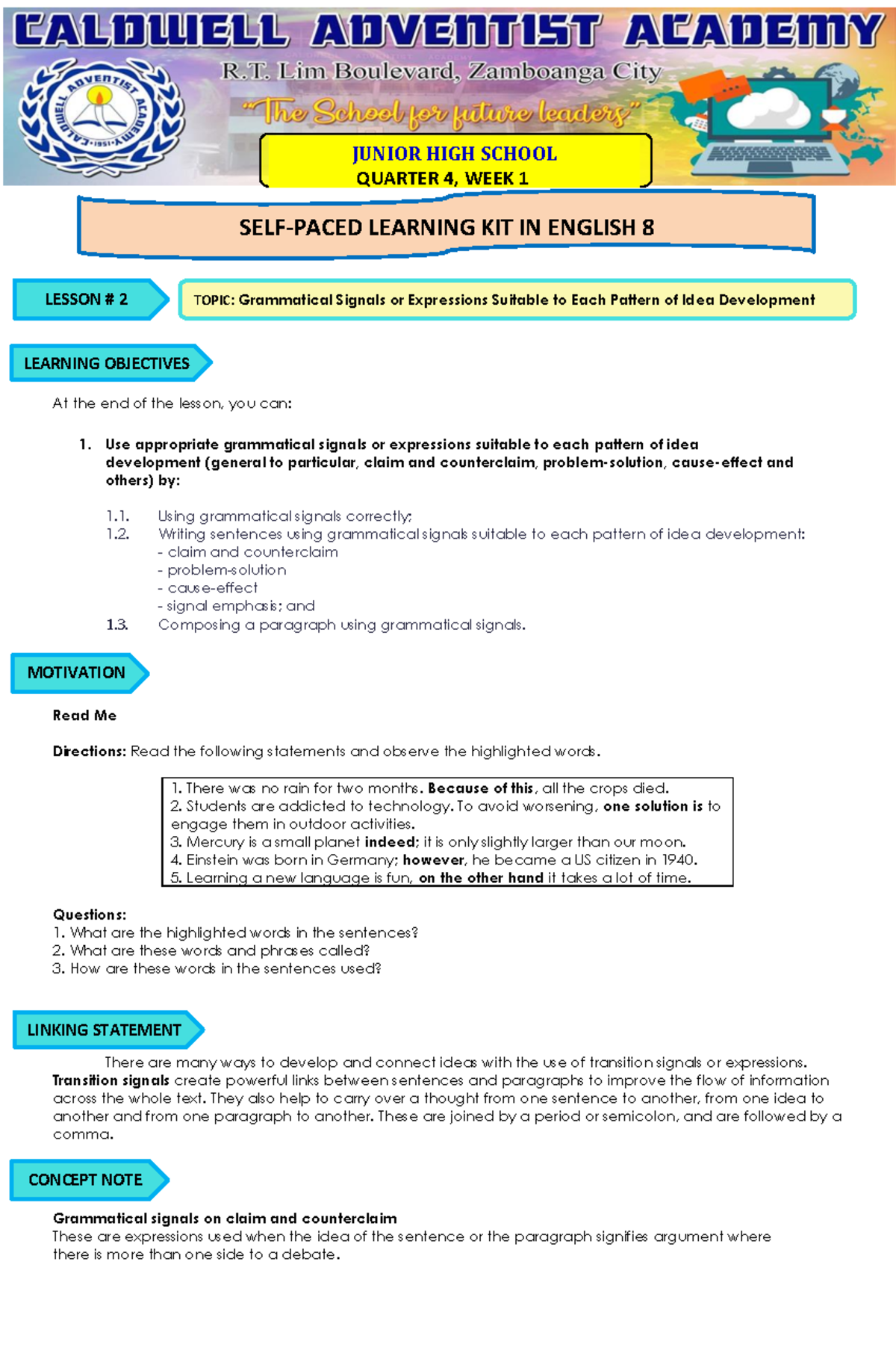 What Is A Grammatical Term Example