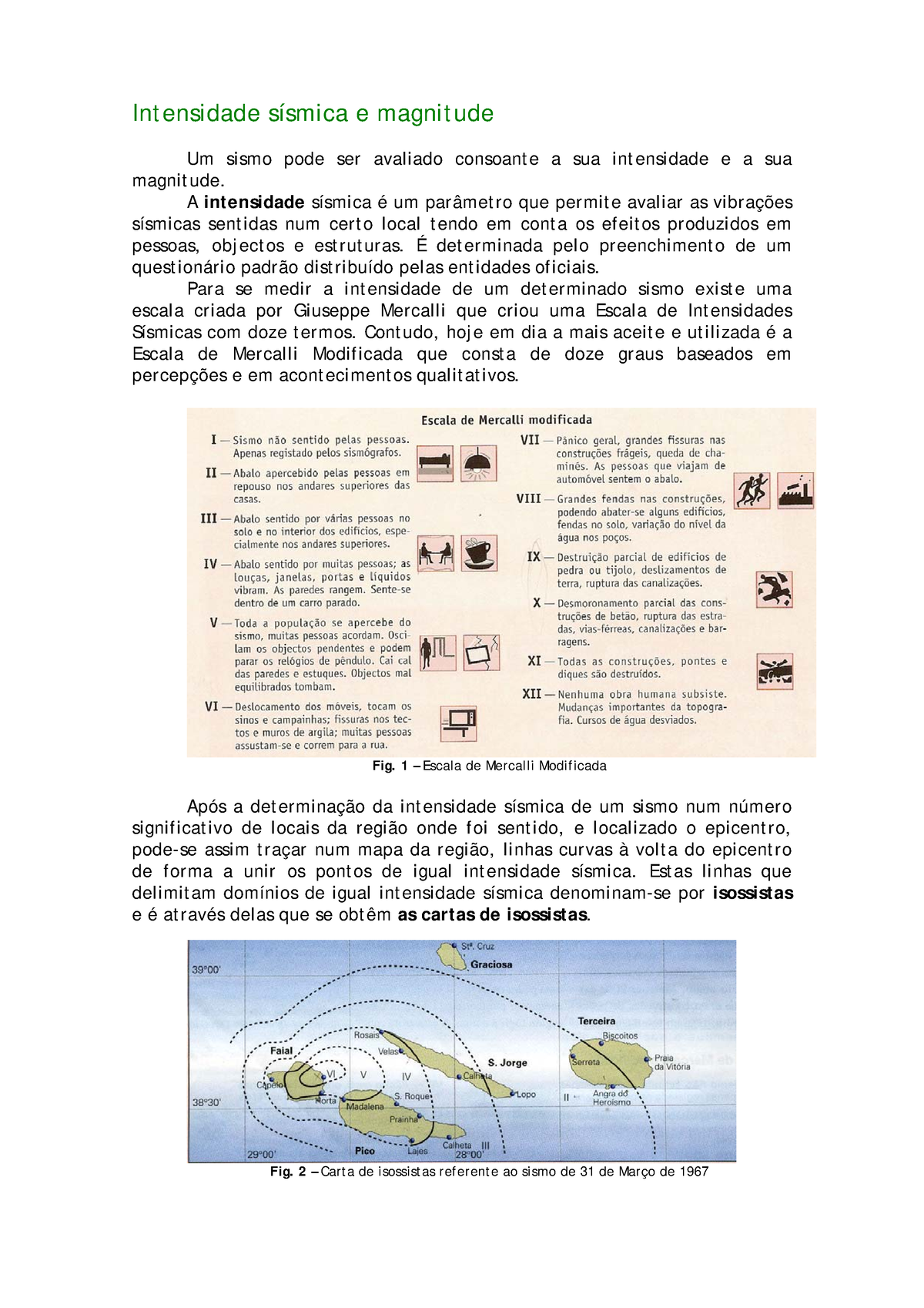 Aula 9 Intensidade Magnitude - Int Ensidade Sísmica E Magnit Ude Um ...