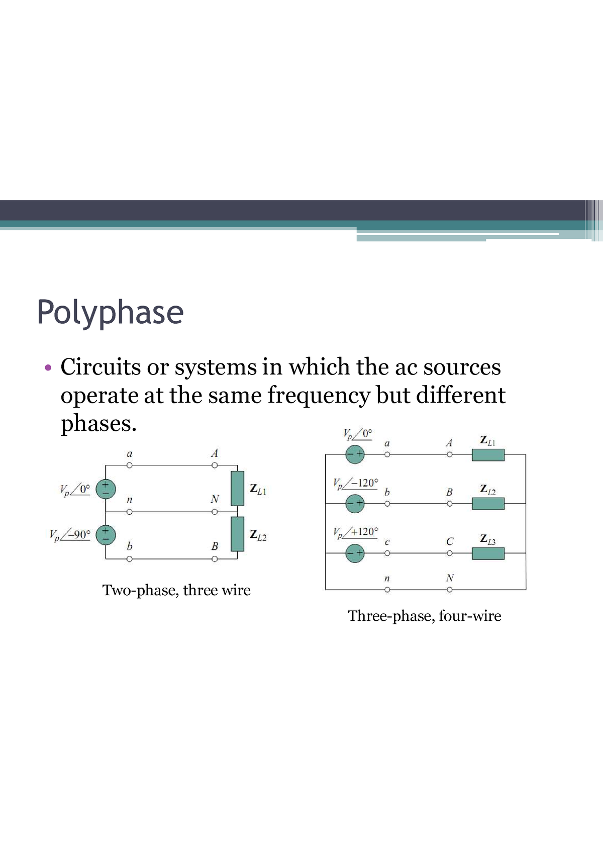 AC Polyphase - Polyphase Circuits Or Systems In Which The Ac Sources ...