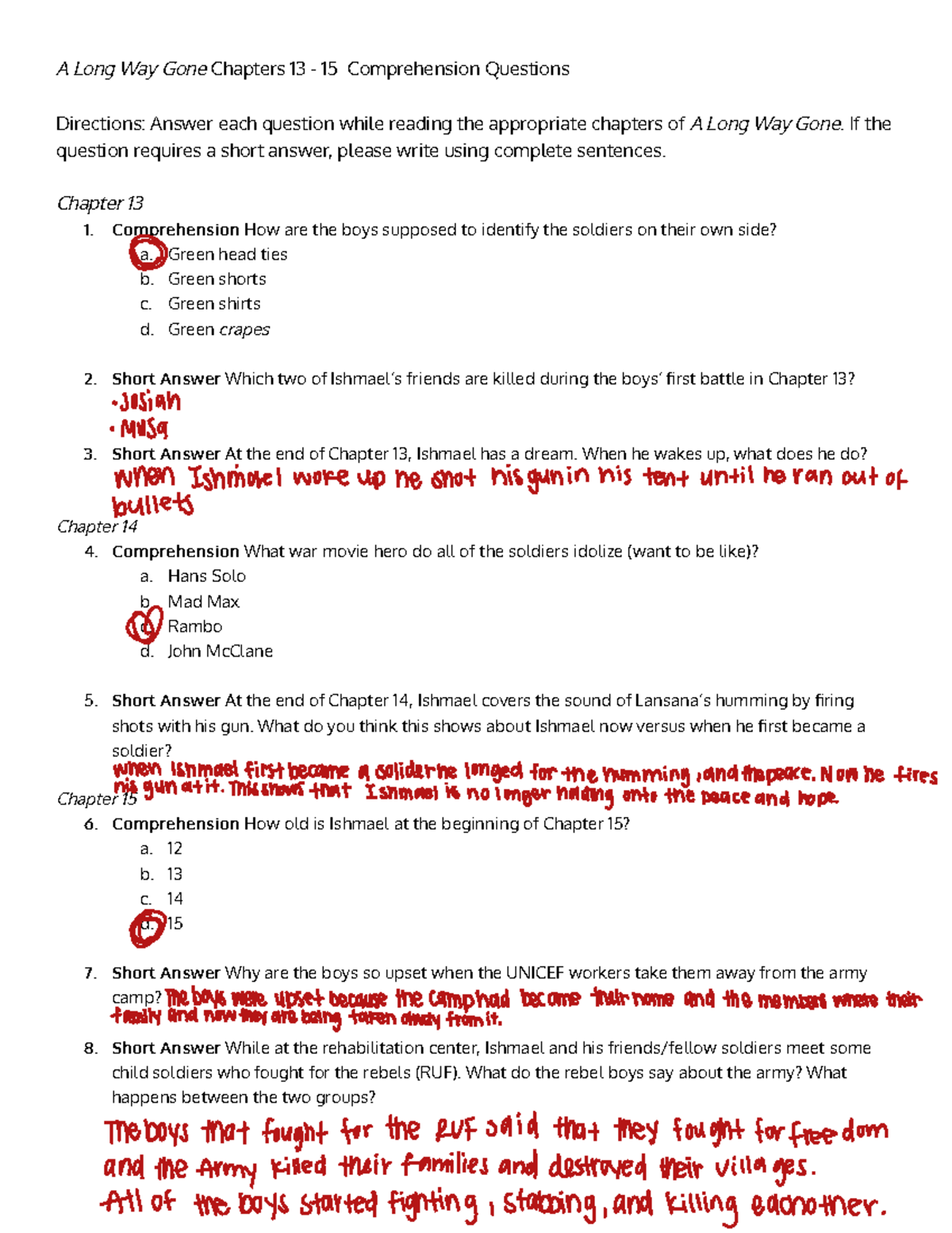 A Long Way Gone Chapter 10 Summary - pfwizq6