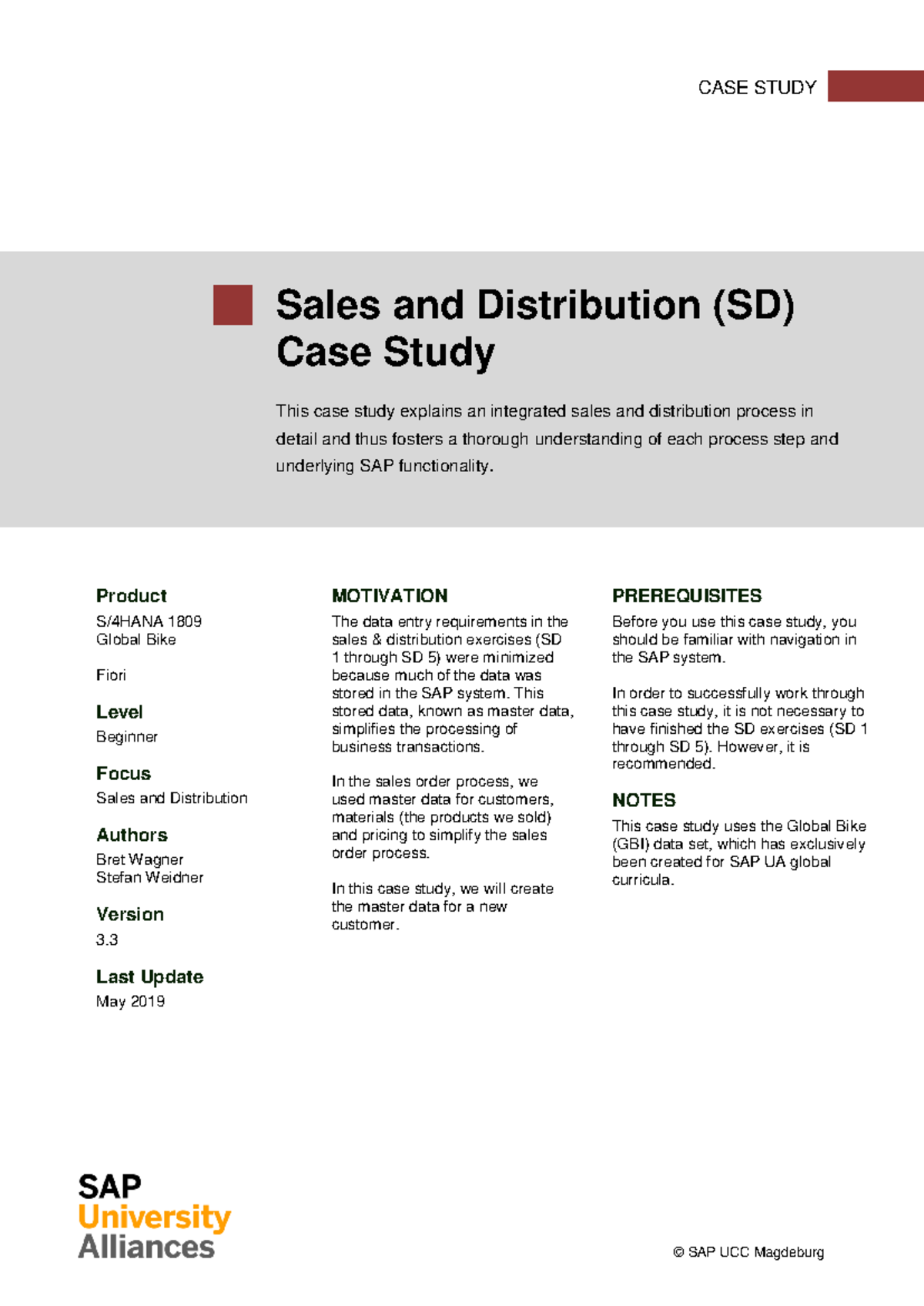 Case Study SD en - Material para practicar módulo de SAP - © SAP UCC ...