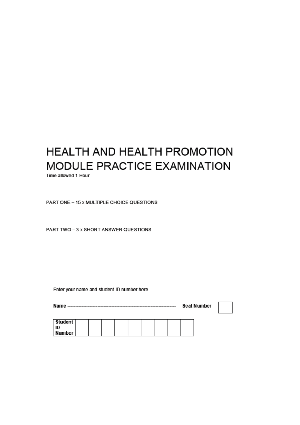 HHP-Practice - health and health promotion practice questions ...